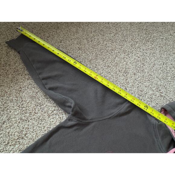 Ariat Logo Hoodie Hooded Sweatshirt Pullover Gray Pink Western Real Womens - Picture 4 of 7